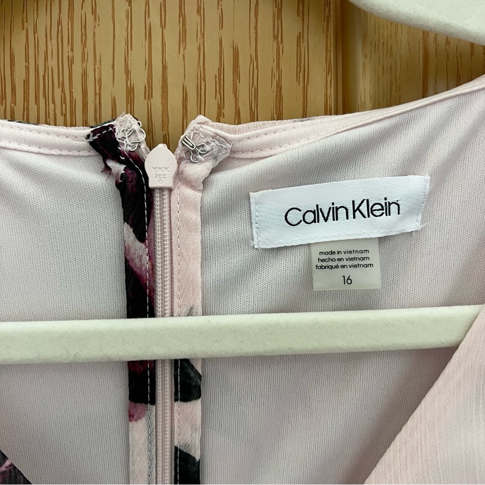 Calvin Klein Floral Chiffon Dress size 16 - Picture 3 of 8